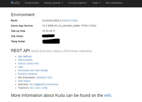 Image of KUDU console dashboard