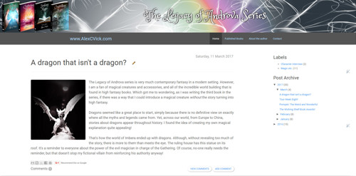 Blogger website sample.