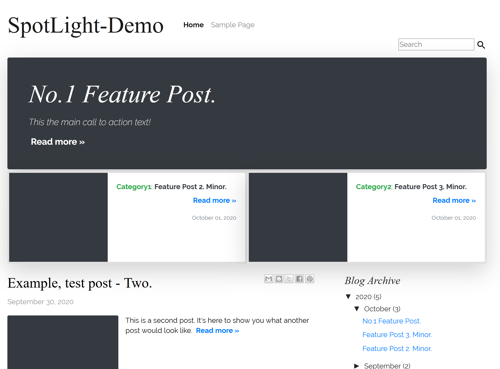 Spotlight free Google Template Theme